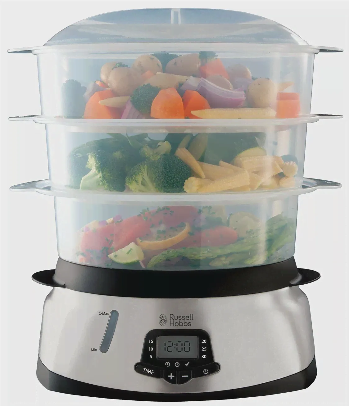 Пароварка Russell Hobbs 23560-56, серебристый/черный