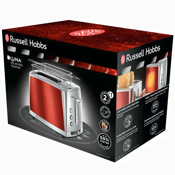 Russell Hobbs Russell Hobbs Тостер Russell Hobbs Luna Solar Red (23220-56) тостер-3