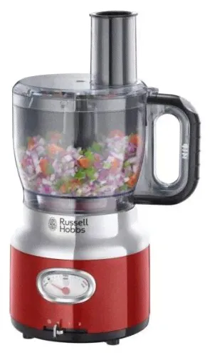 Кухонный комбайн Russell Hobbs 25182-56 Retro / 25180-56 Retro, 850 Вт, красный/серебристый