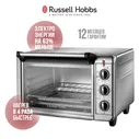 Мини печь с конвекцией Russell Hobbs Express Air Fry Mini 26095-56, Ростер, духовка электрическая настольная, объем 22.8 литра, 1500 Вт, серебристый